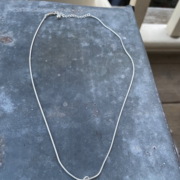 925 Sterling Silver "keep the faith" inspirational 18" Necklace w/ Pearl - Picture 3 of 3